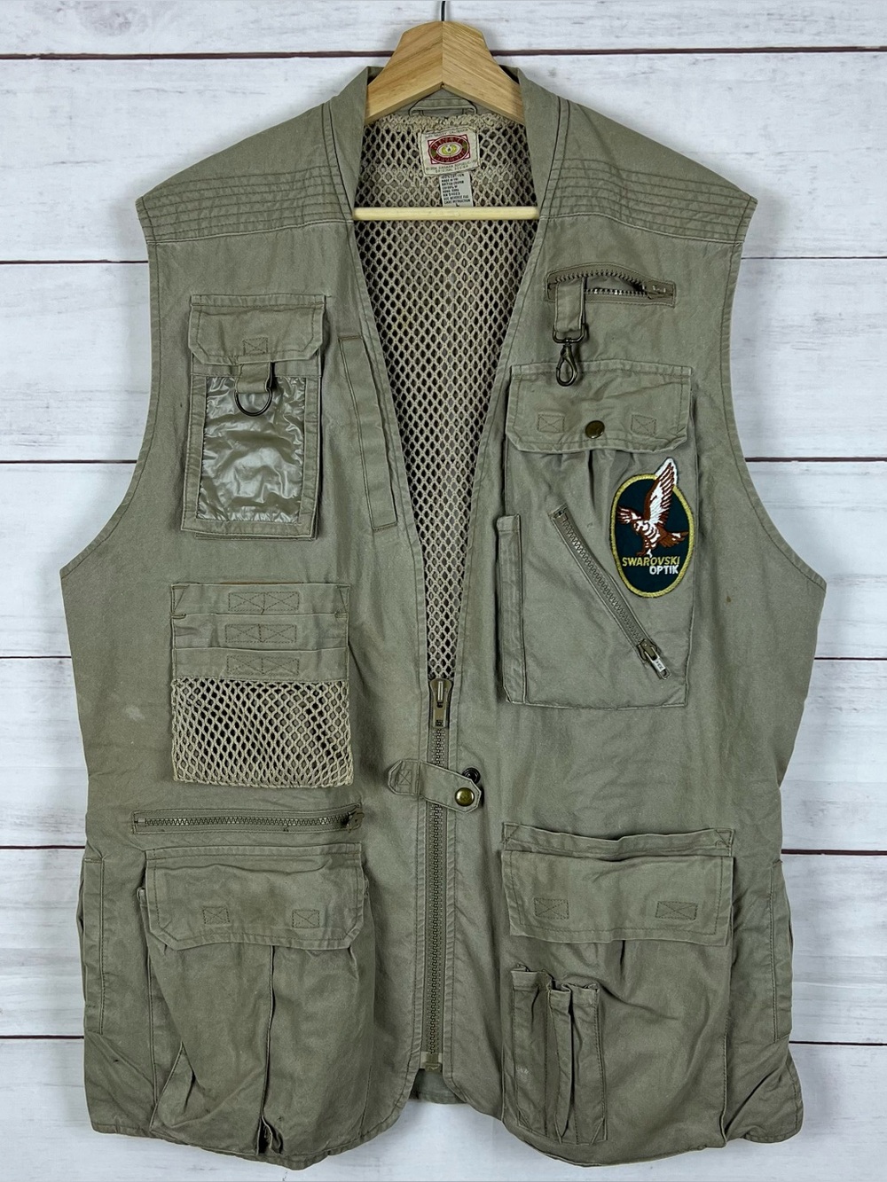 Vintage 1986 Banana Republic 80s Safari Vest Khaki Hong Kong Mens Large